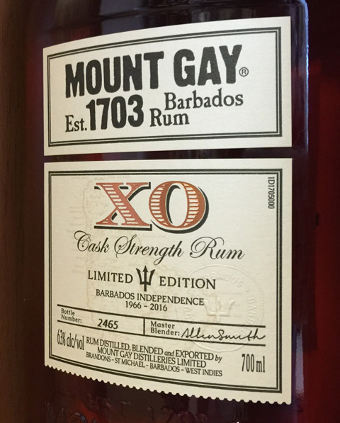 Mount Gay Cask Strength XO Rum